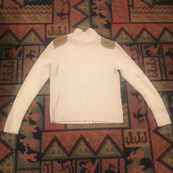 Vintage Ralph Lauren ribbed sweater with suede - Picture 4 of 4